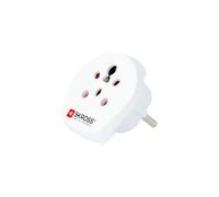 SKROSS - 1.500217-E - Adaptador Universal India, Israel y Dinamarca a Enchufe SCHUKO Europeo | 100V - 1600W / 250V - 4000W Protección contra Cescargas Eléctricas.