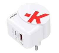 Skross, Adaptador Cargador de Viaje USB 18W y USB-C 45W Power Delivery Europa