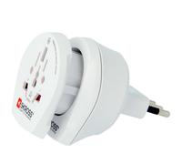 Skross Adaptador de viaje universal 2 en 1 para Italia 13A, Blanco