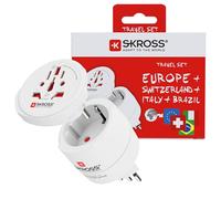 Skross combo world - adaptador de viaje, suiza, italia y brasil, enchu