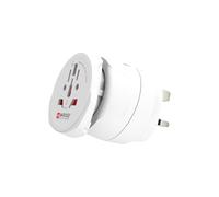 SKROSS Combo World to UK Adaptador de viaje - Adaptador universal para dispositivos de 2 y 3 polos de más de 220 destinos, diseñado en Suiza para Reino Unido y Europa (tipo G, E y F)