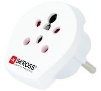 Skross - Enchufe adaptador de India, Israel y Dinamarca a enchufe europeo, color blanco