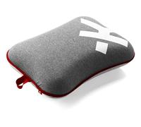 SKROSS - Mini Almohada de Viaje - Almohada de Viaje Ultra cómoda de Espuma viscoelástica 100% PU - Funda Lavable - Uso avión Tren Coche - Color Gris Oscuro