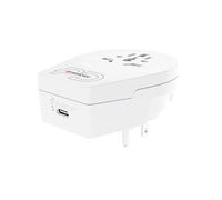 SKROSS - Mundo a EE. UU. - USB C20PD - Adaptador de Viajes de EE. UU. De Euro, Australia, Reino Unido, EE. UU., Japón, Brasil y China - USB C Cargo C 3A Cargador Rápido