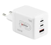 SKROSS Power Charger Combo+ 100W EU USB cargador 100 W 2 x USB-C, 1 x USB-A USB PD Blanco Interior USB Power Delivery