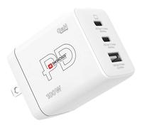 SKROSS Power Charger Combo+ 100W US USB cargador 100 W 2 x USB-C, 1 x USB-A USB PD Blanco Interior USB Power Delivery