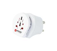Skross ZUB-SKR-CNT-W.IN.W - Adaptador de Enchufe Europeo para la India, Color Blanco