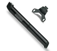 SKS GERMANY AIRBOY mini pump, bomba de aire (sistema de bombeo de dos cámaras, con 2 piezas de mango de igual tamaño, accesorio de bicicleta para válvulas SV/DV, presión máxima: 8 bar, 115 PSI), negro
