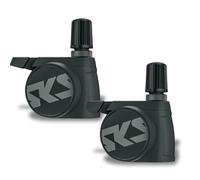 SKS Germany AIRSPY AV Set Juego de 2 Sistemas de Control de la presión de los neumáticos con medición Permanente (Montar en válvulas AV o Dunlop, Resistente al Polvo, manómetro Digital)