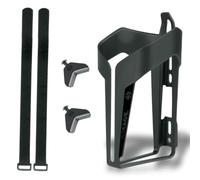 SKS Germany Anywhere VELOCAGE Bottle Cage, Accesorios para Bicicletas (portabidón para Bicicletas, Incluye Correas para Tubos con un diámetro de hasta 80 mm, sujeción Segura del bidón), Negro Mate