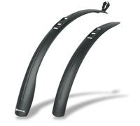 SKS Germany BEAVERTAIL XL Set Juego de Guardabarros para Bicicletas de montaña y de Trekking (protección óptima contra Las Salpicaduras, Incl. Soporte Angular de Acero), Negro