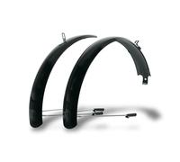 SKS Germany BLUEMELS Basic 20" 60MM Set Juego de Guardabarros (de Robusta construcción en sándwich, Sistema de Seguridad ASR, Tirantes en V con Puentes fijos para un Ajuste Flexible), Negro