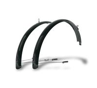 SKS GERMANY BLUEMELS BASIC 24" 53MM SET Juego de guardabarros (de robusta construcción en sándwich, sistema de seguridad ASR, tirantes en V con puentes fijos para un ajuste flexible), negro