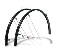 SKS GERMANY BLUEMELS BASIC 28" 35MM SET Juego de guardabarros (de robusta construcción en sándwich, sistema de seguridad ASR, puntales en V con puentes fijos para un ajuste flexible), negro