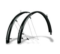 SKS GERMANY BLUEMELS Basic 28" 55MM Set Juego de Guardabarros (de Robusta construcción en sándwich, Sistema de Seguridad ASR, Tirantes en V con Puentes fijos para un Ajuste Flexible), Negro