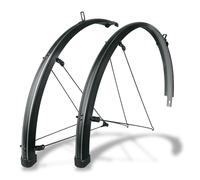 SKS GERMANY BLUEMELS Stripes 28″ 45 Set Guardabarros, Guardabarros (aspecto pinstripe, construcción sándwich, robusto y rígido a la flexión, sistema de seguridad ASR, puntales en V para un fácil