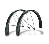 SKS Germany BLUEMELS Style 27,5" - 29" 75MM Set Juego de Guardabarros (Adaptador en V con Sistema de Seguridad ESC, puntales Dobles estables en U, de sólida construcción en sándwich), Negro