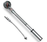 SKS Germany Bomba de Choque Profesional USP (Bomba de Bicicleta, Aluminio T-3103, manómetro de precisión, presión máxima: 22 Bar / 315 PSI, conexión de válvula: AV), Plata