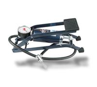 SKS Bomba de pie Picco con manómetro, manguera robusta y flexible, adaptador SV/DV, 5 bar