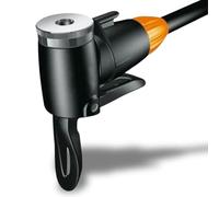 SKS Germany Cabezal E.V.A. en Bolsa de Polietileno, Accesorio para Bicicletas (Conector de Palanca, Compatible con Todas Las Bombas de Suelo SKS, Apto para Todos los Tipos de válvulas), Negro/Naranja