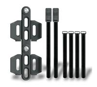 SKS GERMANY CAGE SHIFTER+ - Adaptador para portabotellas (policarbonato, TPO, sistema de fijación flexible mediante alojamientos laterales, correas de goma, 34 g), color negro