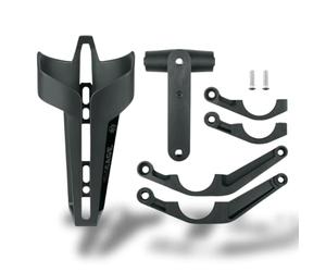 SKS Germany COM/Cage Velo portabidón con Adaptador para el Manillar (Accesorios para Bicicletas Que Incluyen Adaptador para Montaje en el Manillar, Compatible con el Sistema COMPIT), Negro