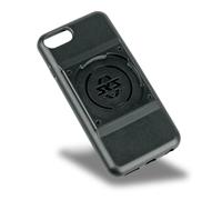 SKS Germany COMPIT Cover para iPhone 6/7/8/SE Funda de teléfono móvil con Dispositivo de fijación (Compatible con el Sistema COMPIT, de plástico de 2 componentes Resistente al Desgaste), Negro