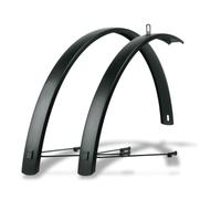 SKS Germany Edge AL 46 Set Juego de Guardabarros (Guardabarros de Aluminio, Gran Estabilidad, fácil Montaje, Adecuado para Casi Todos los Cuadros, con Sistema de Seguridad ESC), Negro