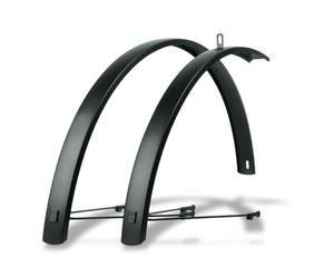 SKS Germany Edge AL 56 Set Guardabarros, Accesorios para Bicicletas (Protectores de Ruedas de Aluminio, Gran Estabilidad, Aptos para Casi Todos los Cuadros, con Sistema de Seguridad ESC), Negro