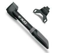 SKS Germany INJEX Lite Zoom Minipumpe (Zweikomponentenkunststoff, Druck MAX.: 10 Bar / 144 PSI, Teleskopfunktion, 2 Punkt-Pumpenhalter, Staubschutzkappe), Schwarz