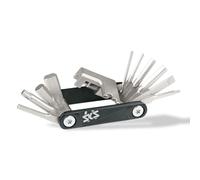 SKS GERMANY MIA 12 Multiherramienta (miniherramienta ligera para bicicleta con 12 funciones, paredes laterales estructuradas para un agarre seguro, herramientas de acero al cromo vanadio, carcasa de