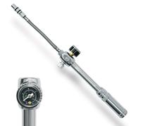 SKS Germany MSP Shock Pump (Mountain Suspension Pump), Bomba de Aire Bicicleta (Bomba de Bicicleta con Manguera Flexible de Acero desenroscable, presión: 20 Bar / 290 PSI, conexión: AV), Plata