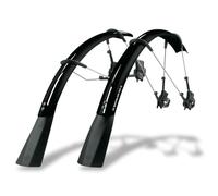 SKS Germany RACEBLADE Pro XL Juego de Guardabarros, Ideal para Bicicletas de Carretera (superligero con alerón extralargo, fijación rápida, Incl. puntales y Material de fijación), Negro