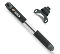 SKS Germany Raceday Bici de Carretera (Apto para válvulas SV y AV, Bomba de Aire para la Bicicleta con Cierre de manivela, Bombea hasta 10 Bar / 144 PSI) Inflador de Mano, Unisex, Black, One Size