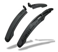 SKS GERMANY ROWDY Set Guardabarros para bicicleta infantil (protección contra salpicaduras de plástico de alto rendimiento, sistema multiajuste para diferentes formas de marco, fácil montaje, luz