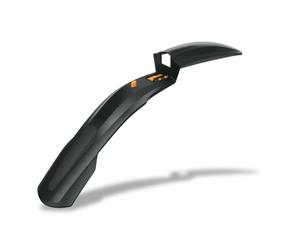 SKS Germany SHOCKBLADE Dark 26'' + 27.5'' Guardabarros Delantero con Spoiler Ancho, Accesorios para Bici (dirtboard de 2 componentes, hasta un Ancho de neumático máximo de 3.0 Pulgadas), Negro