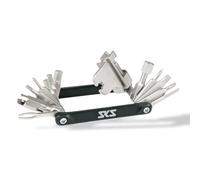 SKS GERMANY TOM 22 Multiherramienta (miniherramienta plana para bicicleta con 22 funciones, superficie de agarre ergonómico, herramientas de acero al cromo vanadio, apto para neumáticos sin cámara