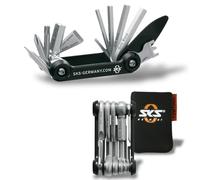 SKS Germany TOM Tool Bicicleta Multifuncional (Mini Rueda, Acero Inoxidable/Aluminio, Muchas Funciones de Herramientas integradas). Llave multifunciones, Unisex, Black, One Size