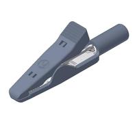 SKS Hirschmann 973584106 MA 1 S - Pinza de cocodrilo (2 mm, CAT I), color gris