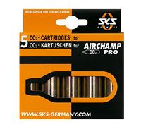SKS - Juego de 5 Cartuchos de CO2 para Airchamp Pro, Color Dorado 10002, 5 x 16 G
