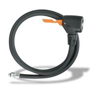 SKS Manguera Alemana con Cabezal MV Easy Pieza de Repuesto para Manguera de Bomba de Bicicleta RENNKOMPRESSOR (Cabezal de Bomba con Manguera, Todos los Tipos de válvula, 1170 mm, Rosca M 8 x 0,75