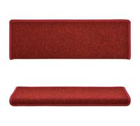 SKTQYQO Alfombrillas para escaleras 15 piezas 65 x 21 x 4 cm rojas