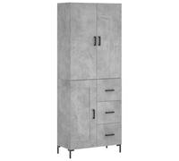 SKTQYQO Aparador gris cemento 69,5 x 34 x 180 cm madera multicapa