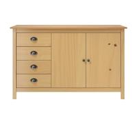 SKTQYQO Aparador Hill marrón ámbar 130 x 40 x 80 cm madera pino