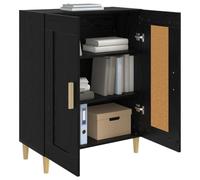 SKTQYQO Aparador Roble Negro 69,5 x 34 x 90 cm Madera Ingenierizada