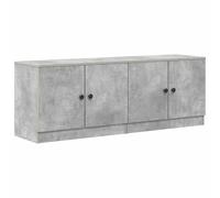 SKTQYQO Armario de almacenamiento cama altillo 2 piezas gris cemento | Madera de ingeniería, 66 x 35 x 48 cm, puertas con asas, diseño modular, fácil de limpiar