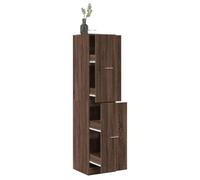 SKTQYQO Armario de farmacia roble marrón 40 x 41 x 174,5 cm aglomerado con 4 cajones, mueble de almacenamiento estable para organización casa y oficina, guía metálica, fácil