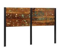 SKTQYQO Cabecero de 160 cm de madera maciza recuperada e hierro, cabecero autoportante para camas, diseño rústico con marco robusto, soporte de espalda, ideal para dormitorio