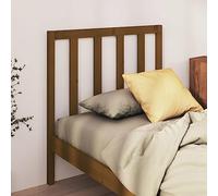 SKTQYQO Cabecero de cama ámbar de madera maciza de pino, 95 x 4 x 100 cm, diseño de láminas con soporte postural para dormitorio moderno y rústico. Nota: The title is 124 characters