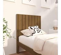 SKTQYQO Cabecero de cama de madera maciza de pino, diseño elegante y rústico, color ámbar marrón, dimensiones 80,5 x 4 x 100 cm, soporte trasero cómodo, ideal para dormitorio